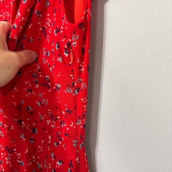 Fame and Partners Red Floral Midi Dress - Picture 4 of 9